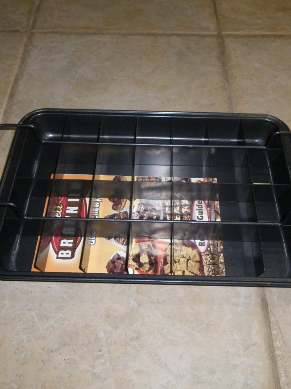 Perfect Brownie Non-Stick Pan Set 3 pc. +Recipe Booklet Makes 28 Brownies!